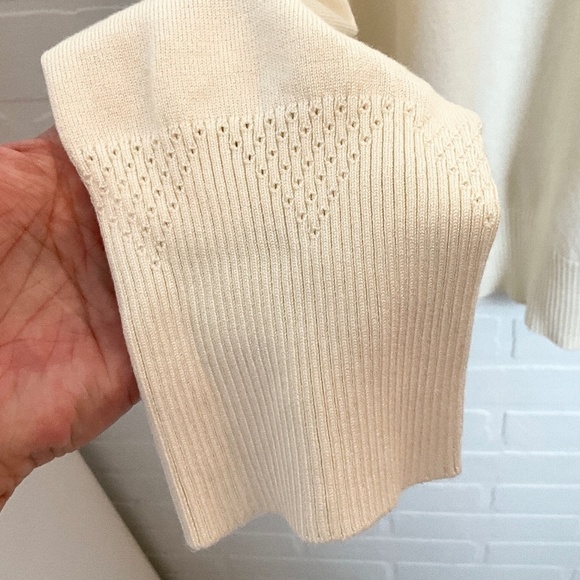 Laura Plus Sweater knit Viscose Ivory Vanilla Ecru Cream Plus size 1X - Picture 7 of 13